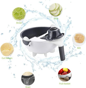 9 in 1 Multi-functional Vegetable Cutter With Drain Basket