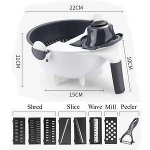 9 in 1 Multi-functional Vegetable Cutter With Drain Basket
