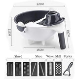 9 in 1 Multi-functional Vegetable Cutter With Drain Basket